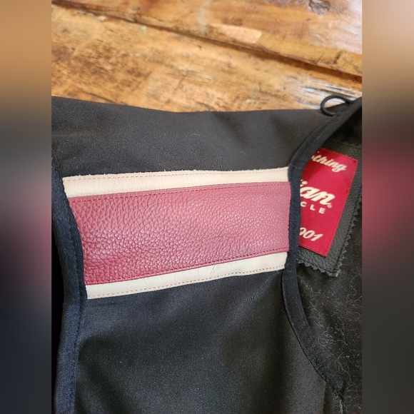 Indian Leather Cafe style jacket - size M - Picture 9 of 14